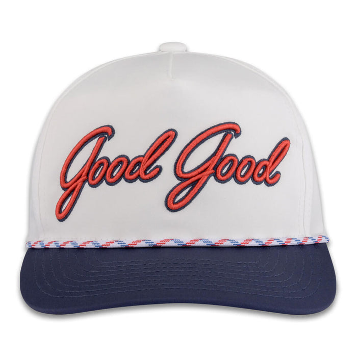 GoodGood Golf On Board Rope Golf Cap White/Navy/Red - 26 Men