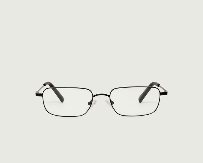 Charcoal::Graham Eyeglasses rectangle Black metal front