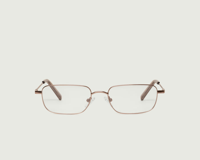 Tan::Graham Eyeglasses rectangle Brown metal front
