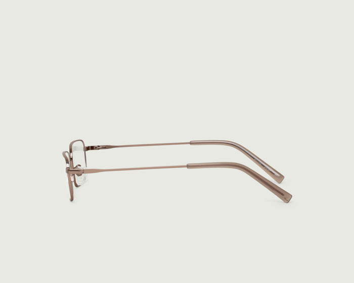 Tan::Graham Eyeglasses rectangle Brown metal side