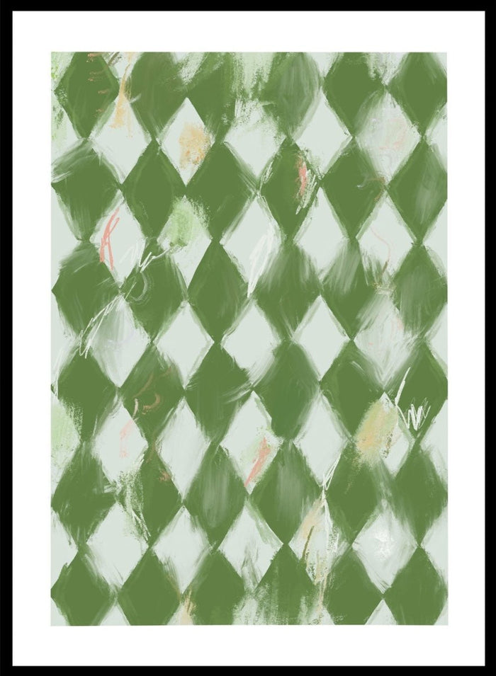 'Green Diamond Pattern' Aesthetic Art Print_Sugar & Canvas_Sugar & Canvas
