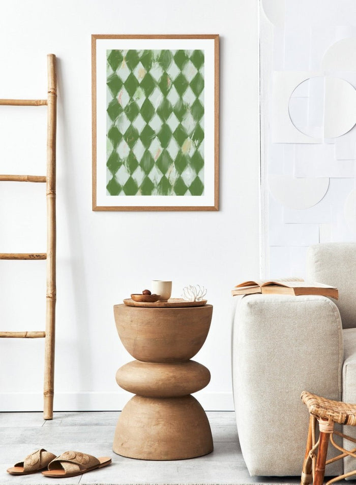 'Green Diamond Pattern' Aesthetic Art Print_Sugar & Canvas_Sugar & Canvas