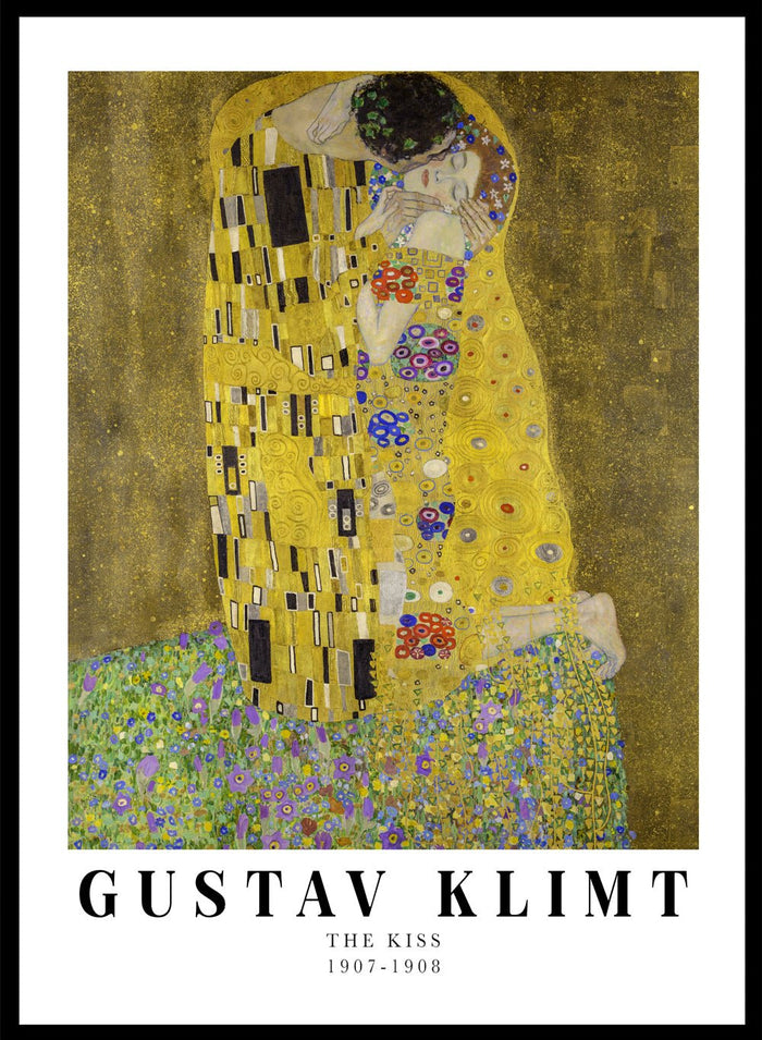 This fine art print of The Kiss by Gustav Klimt brings together a mix of gold textures, geometric shapes, and a quiet, intimate moment between the two figures. The patterns are bold, but the overall mood feels soft and inviting. Klimt balanced detail and simplicity in a way that makes the artwork feel both decorative and emotional. It’s a strong choice if you want a print that adds depth, warmth, and a sense of history to your space without making it feel heavy.