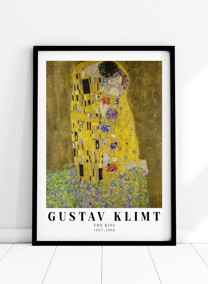 This fine art print of The Kiss by Gustav Klimt brings together a mix of gold textures, geometric shapes, and a quiet, intimate moment between the two figures. The patterns are bold, but the overall mood feels soft and inviting. Klimt balanced detail and simplicity in a way that makes the artwork feel both decorative and emotional. It’s a strong choice if you want a print that adds depth, warmth, and a sense of history to your space without making it feel heavy.