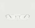 Silver::Hank Eyeglasses rectangle Gray stainless steel front