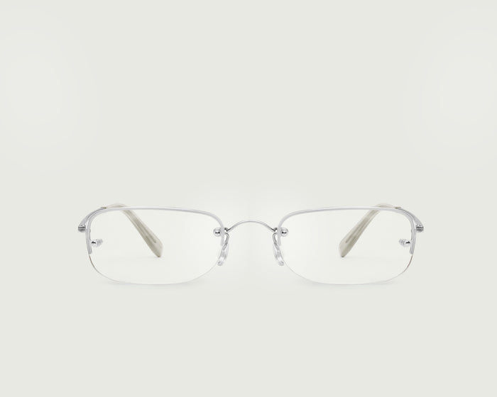 Silver::Hank Eyeglasses rectangle Gray stainless steel front