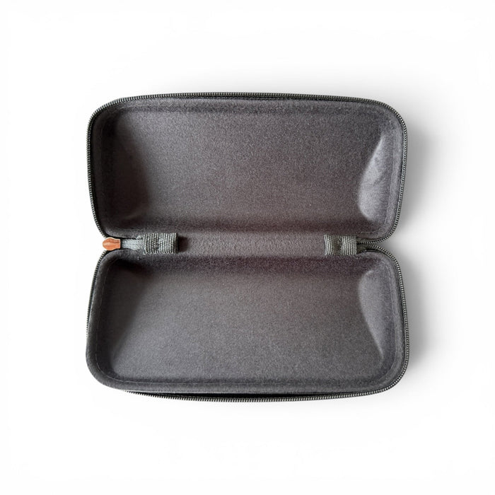 Hard Shell Sunglasses Zipper Case - Dark Brown