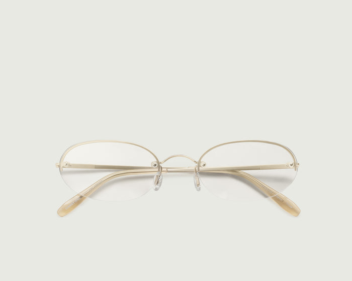 Tinsel::Harris Eyeglasses oval Gold stainless steel top