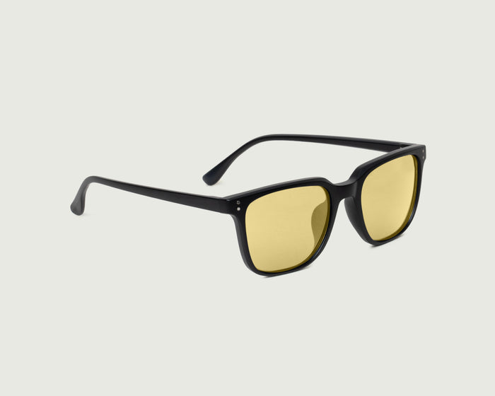 Ink Artichoke::Harry Sunglasses Square Black metal front diagonal