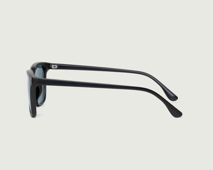 Ink Chambray ::Harry Sunglasses Square Black metal side