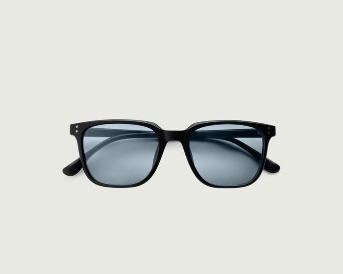 Ink Chambray ::Harry Sunglasses Square Black metal top