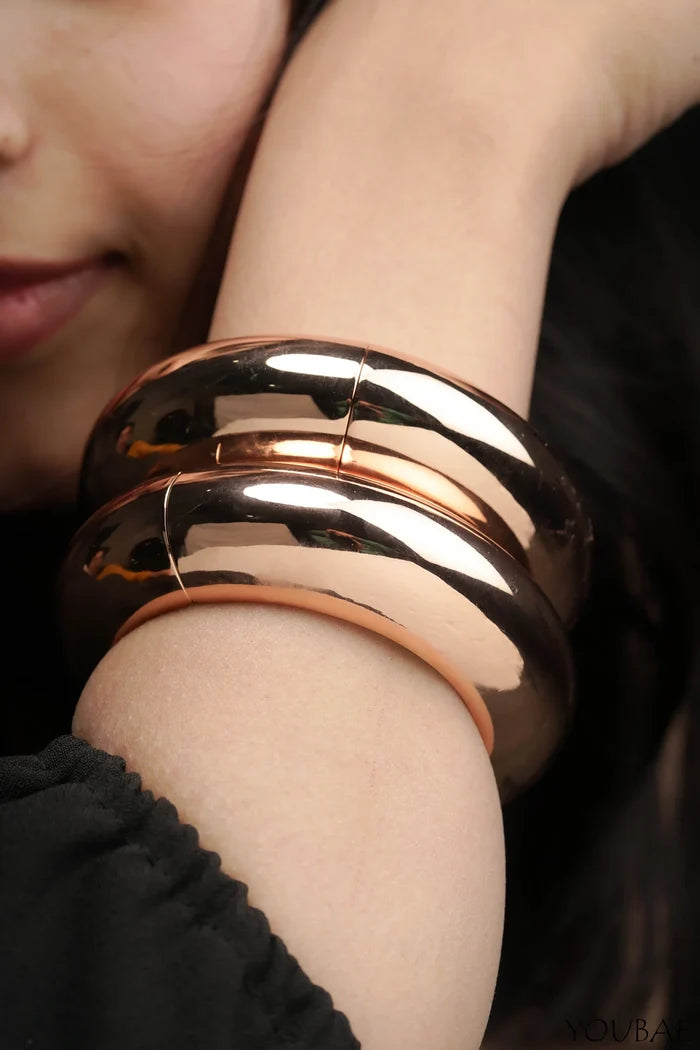 Hattie Free Size Adjustable Chunky Anti Tarnish Bracelet - Single
