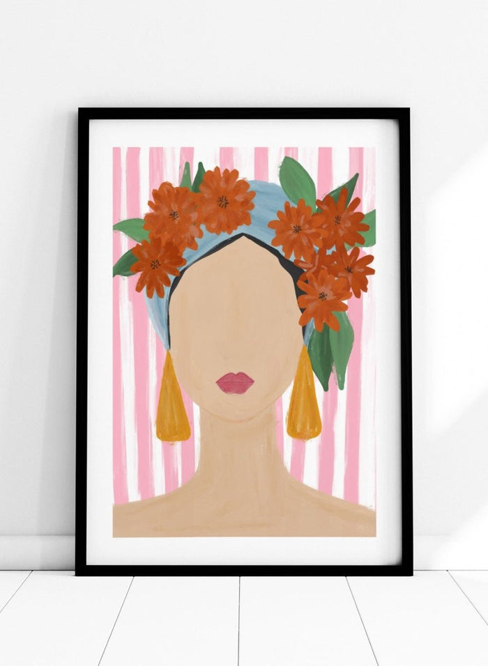 'Head of Flowers' Aesthetic Art Print_Sugar & Canvas_Sugar & Canvas