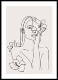 Head of Flowers Line Art Print_Sugar & Canvas