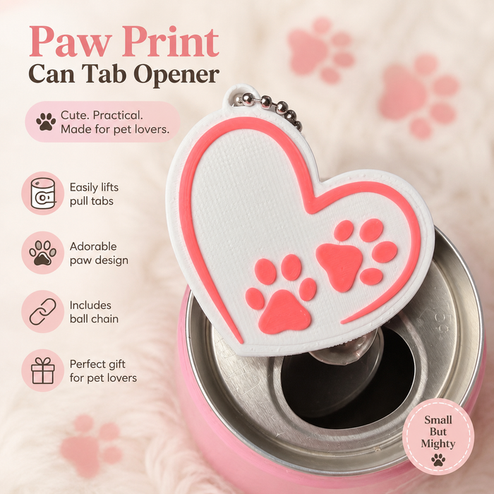 Heart with Paw Can Tab Opener