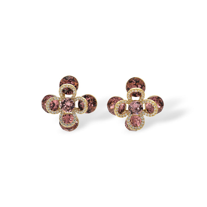 Héliaque Floral 14K Stud Earrings