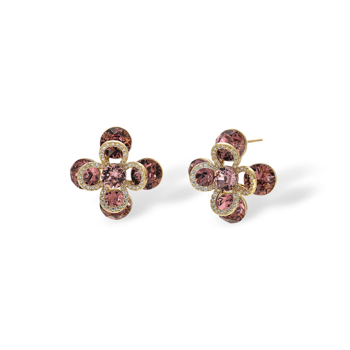 Héliaque Floral 14K Stud Earrings