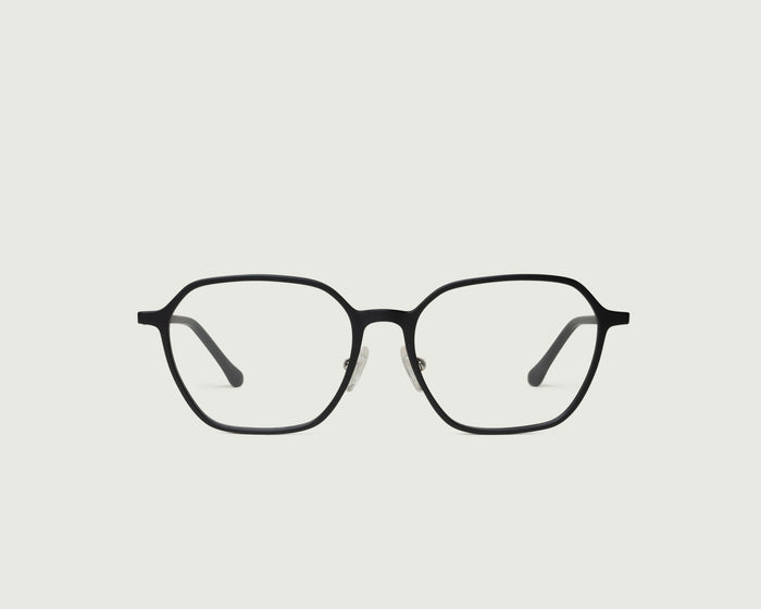 Charcoal::Helsinki+ Eyeglasses square black plant-based plastic front