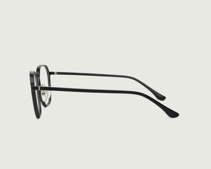 Charcoal::Helsinki+ Eyeglasses square black plant-based plastic side