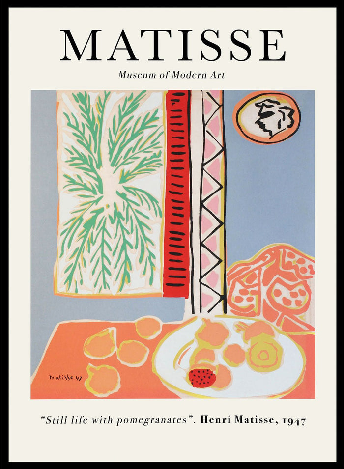 Still Life with Pomegranates 1947 by Henri Matisse Print_Sugar & Canvas