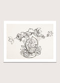 Vase Louis Philippe et anémones by Henri Matisse is a minimalist floral line drawing art print featuring expressive black ink linework and elegant French modernist design.