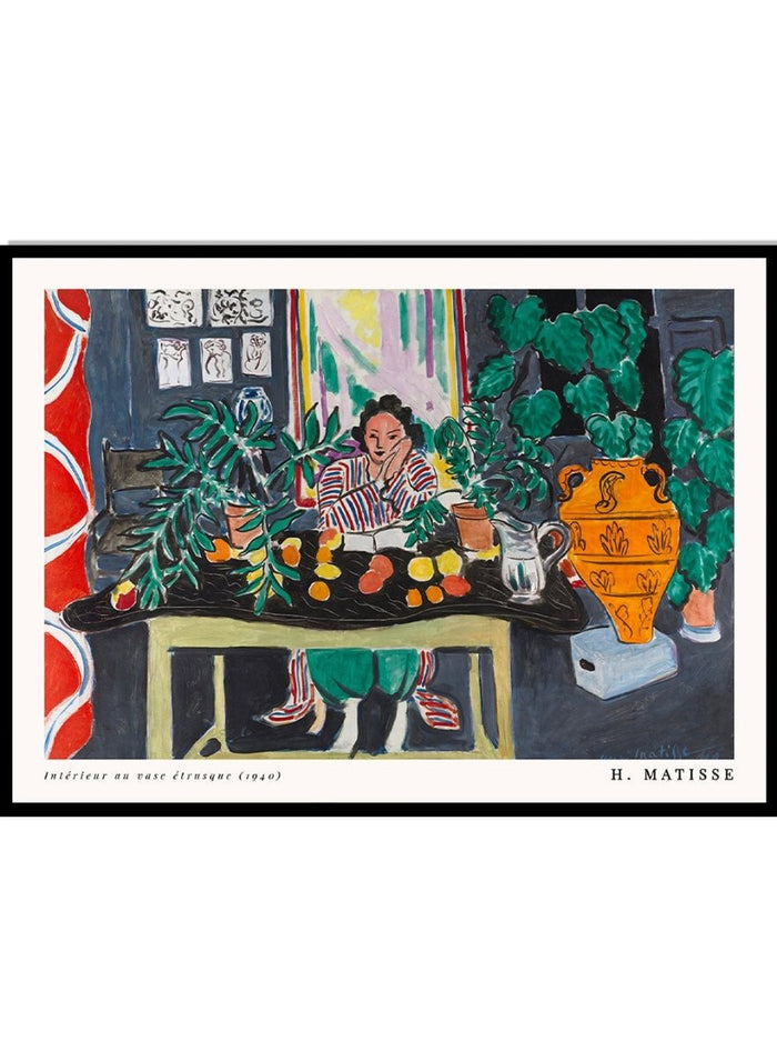 Henri Matisse Interior with an Etruscan Vase Art Print_Sugar & Canvas_Henri Matisse