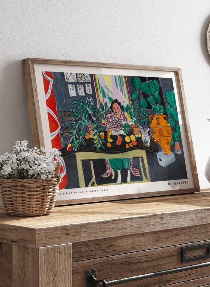 Henri Matisse Interior with an Etruscan Vase Art Print_Sugar & Canvas_Henri Matisse