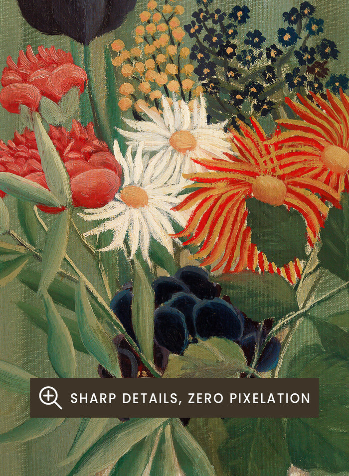 Henri Rousseau Bouquet of Flowers with China Asters and Tokyos Art Print
