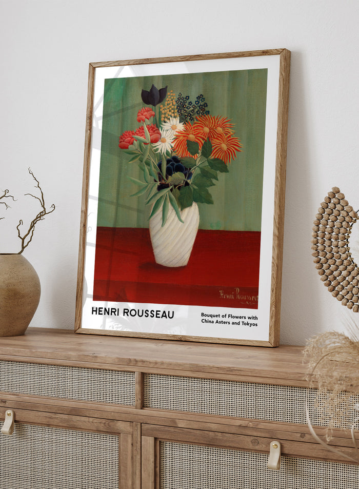 Henri Rousseau Bouquet of Flowers with China Asters and Tokyos Art Print