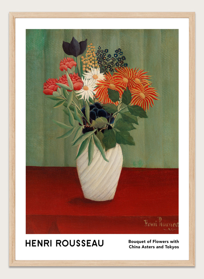 Henri Rousseau Bouquet of Flowers with China Asters and Tokyos Art Print