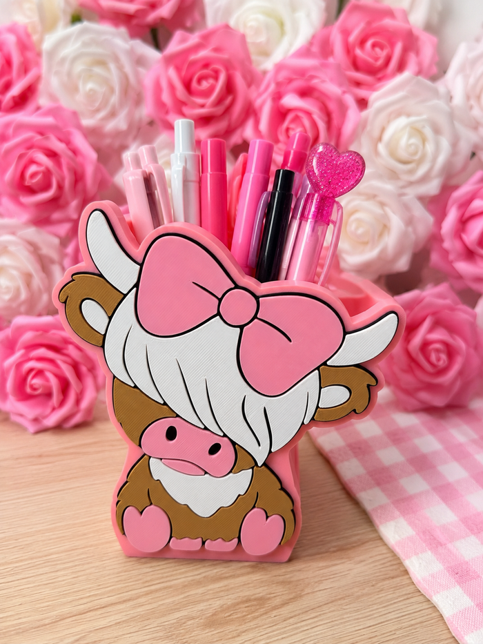 Highland Cow Pen Holder