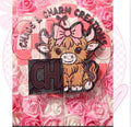 Highland Cow with Bow Sticky Note Holder* Exclusive