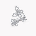 Hilaire White Butterfly Open Ring