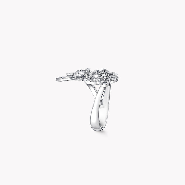 Hilaire White Butterfly Open Ring