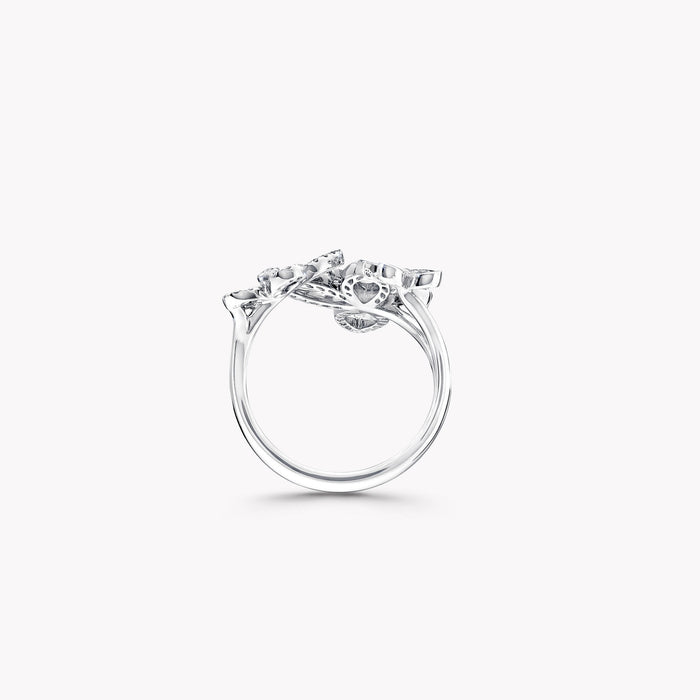 Hilaire White Butterfly Open Ring