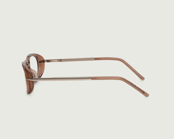 Barley::Hoffman Eyeglasses pilot brown Plant-based Plastic  side