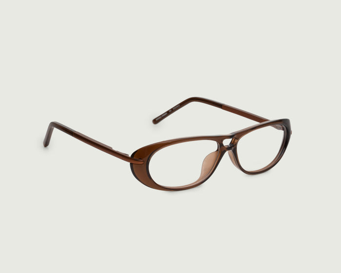 Whiskey::Hoffman Eyeglasses pilot brown Plant-based Plastic  front diagonal