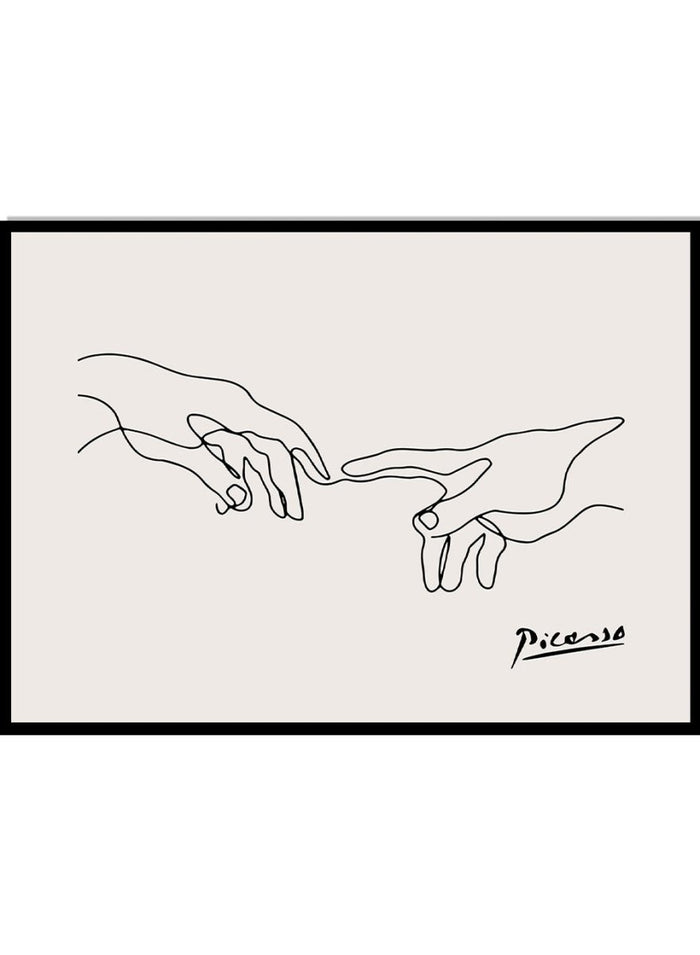 Holding Hands Line Art Print_Sugar & Canvas_Picasso
