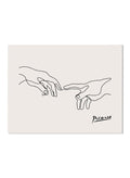 Holding Hands Line Art Print_Sugar & Canvas_Picasso
