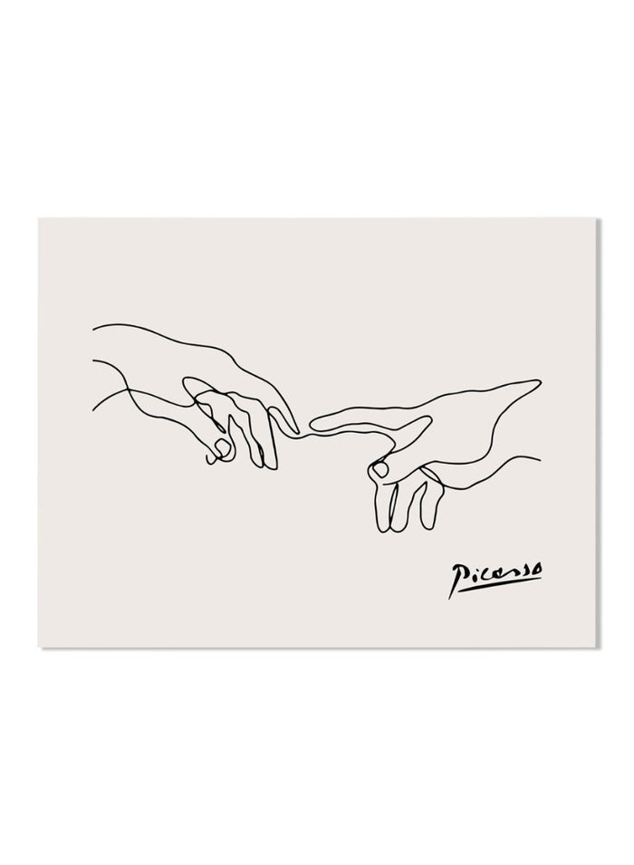 Holding Hands Line Art Print_Sugar & Canvas_Picasso