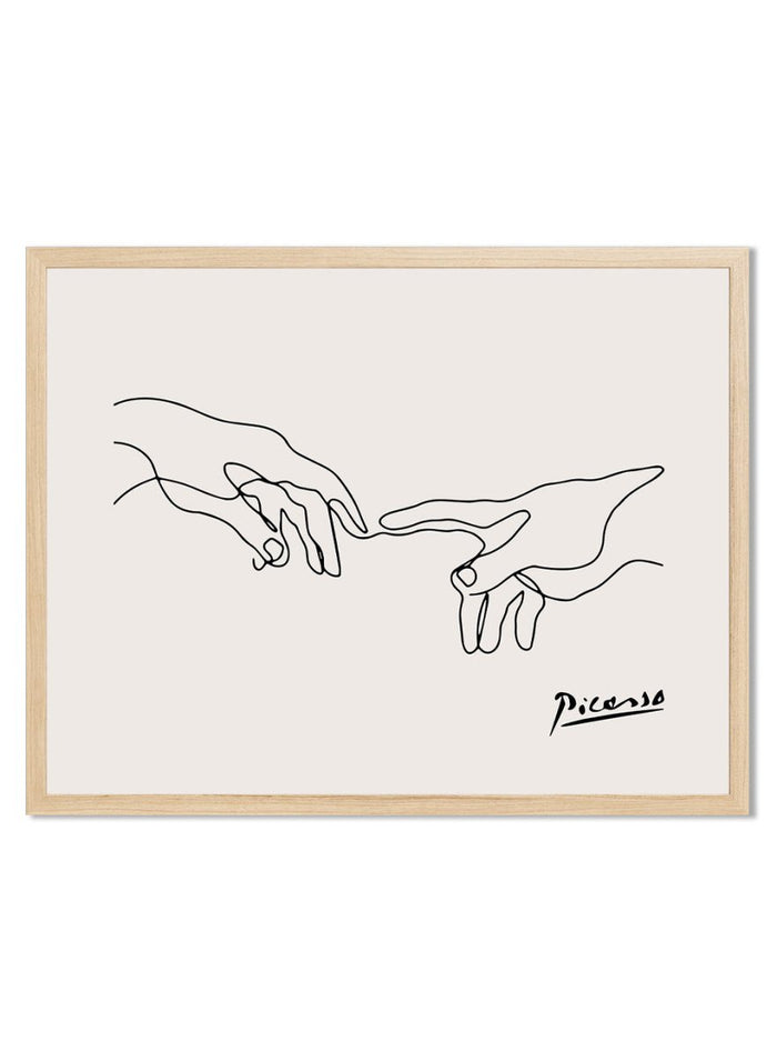 Holding Hands Line Art Print_Sugar & Canvas_Picasso