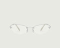 Silver::Holly Eyeglasses cateye Gray stainless steel front