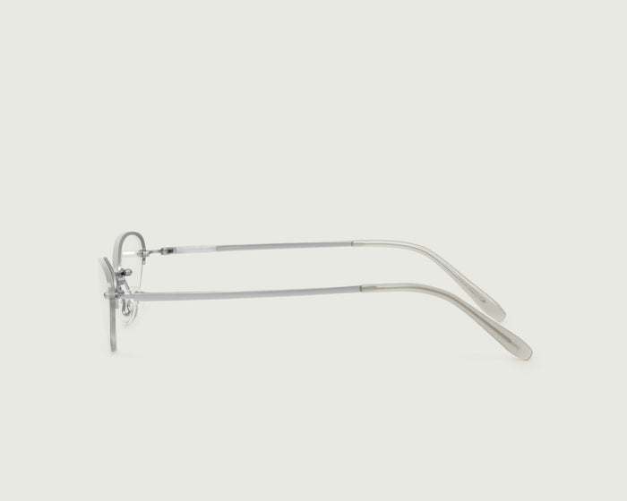 Silver::Holly Eyeglasses cateye Gray stainless steel side