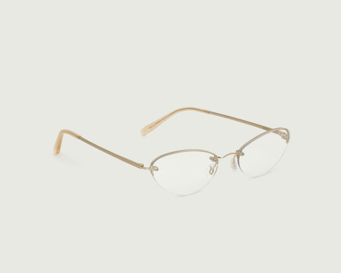 Tinsel::Holly Eyeglasses cateye Gold stainless steel front diagonal