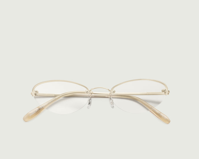 Tinsel::Holly Eyeglasses cateye Gold stainless steel top
