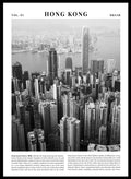 Hong Kong Skyline Black and White Travel Art Print_Sugar & Canvas_Sugar & Canvas