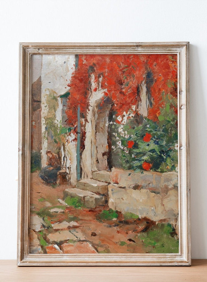 "House with Wild Vines" Art Print_Sugar & Canvas_Franz Gruber-Gleichenberg