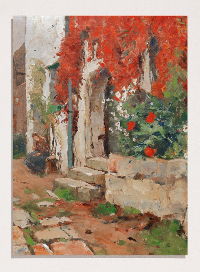 "House with Wild Vines" Art Print_Sugar & Canvas_Franz Gruber-Gleichenberg