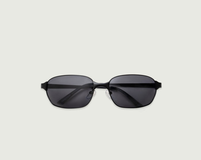 Charcoal Polarized::Hunter Sunglasses rectangle Black metal top