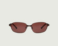 Umber::Hunter Sunglasses rectangle Brown metal front